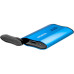 Твердотельный накопитель SSD ADATA SE800 Blue External ASE800-512GU32G2-CBL 512GB 1.8" USB 3.2 Gen 2 Type-C, 1000R, USB 3.2 Type-C to C cable,USB 3.2 Type-C to A cable, Quick Start Guide, Tough-IP68 dustproof and waterproof, Military-Grade shockproof