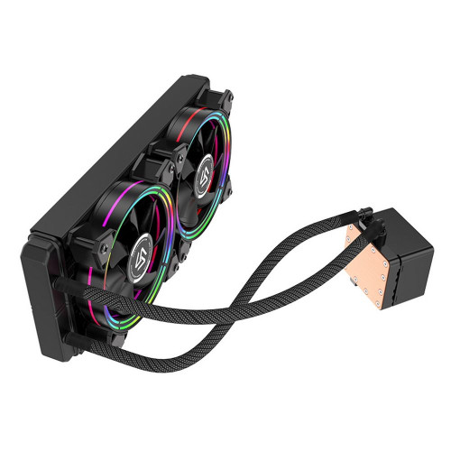 Жидкостная система охлаждения ALSEYE H240 TDP 180W (при T воздуха 45 С)Universal Platfrom PWM Single 5colors+ LED fan RTL {8} (874128/871820)