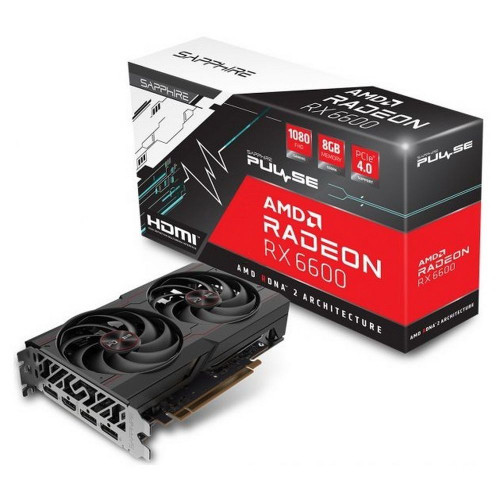 Видеокарта Sapphire RX6600 GAMING 8GB GDDR6 128bit HDMI 3xDP RTL {10} (290662) (11310-01-20G)