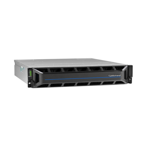 Платформа СХД Infortrend EonStor GS2024R0CBF0D-8U32 (24x2.5, 2U, Dual Redundant Controller incl: 4x4GB, 8x1Gb iSCSI RJ-45 ports, 4 FREE host board slots, 2x12Gb SAS ext ports, 2x (SuperCap+Flash/PSU 460W+FAN Module), Rackmount Kit)