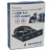 Адаптер Gembird Планка USB 3.0 на переднюю панель в отсек 3.5" 2xUSB-A 3.0 + 1x HD Audio
