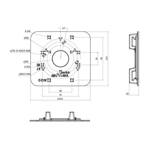 Аксессуары Dahua Крепление Dahua DH-PFA152-E на столб для любых видеокамер Dahua