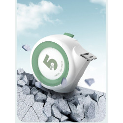 Рулетка "Home Series White" Deli H8105 5м х 19мм, клипса, шнурок, эксклюзивный дизайн