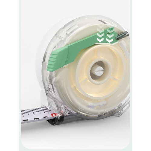 Рулетка "Home Series White" Deli H8105 5м х 19мм, клипса, шнурок, эксклюзивный дизайн