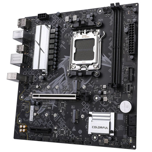 Материнская плата Colorful BATTLE-AX A620M-D PRO V14 A620, AM5, 2*DDR5, 1*PCIEx16, 1*PCIEx4, 2*M.2, 1*TypeC, 4*USB3.2Gen1, 8*USB2.0, 4*SATA3.0, 2.5G, DP, HDMI, M-ATX, RTL