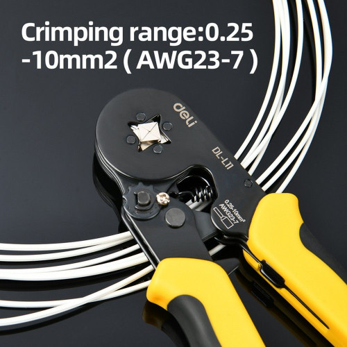 Инструмент обжимной Deli Пресс-клещи квадратные для обжима наконечников DL-L11 0,25-10 кв.мм