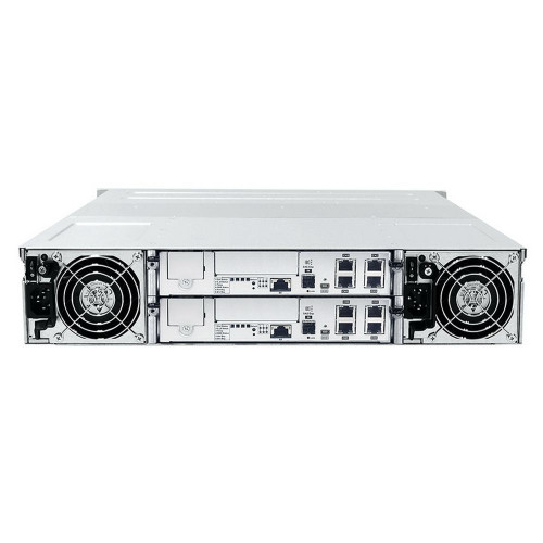 Платформа СХД Infortrend EonStor DS1012R2C000B-8U32 (12x3.5, 2U, High IOPS, Dual Redundant Controllers (incl: 2x2GB Cache, 8x1GbE (RJ-45) iSCSI, 2 FREE host board slots, 2x12Gb SAS ext ports, 2x Super capacitor+Flash+FAN module, 2x460W), Rackmount kit)