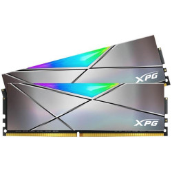 Модуль памяти ADATA SPECTRIX D50 Xtreme Gunmetal RGB Grey Gaming Memory AX4U48008G19K-DGM50X 16GB DDR4 4800 DIMM Non-ECC, CL19, 1.5V, Heat Shield, Kit (2x8GB), RTL, (933683)