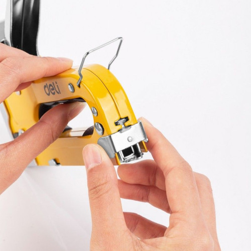 Степлеры, пистолеты, заклепочники Deli Мебельный степлер Deli DL238105 с набором скоб + антистеплер Набор: 2000шт D-тип. 2000шт Т-тип. 2000шт U-тип, 1шт скобоудалитель.