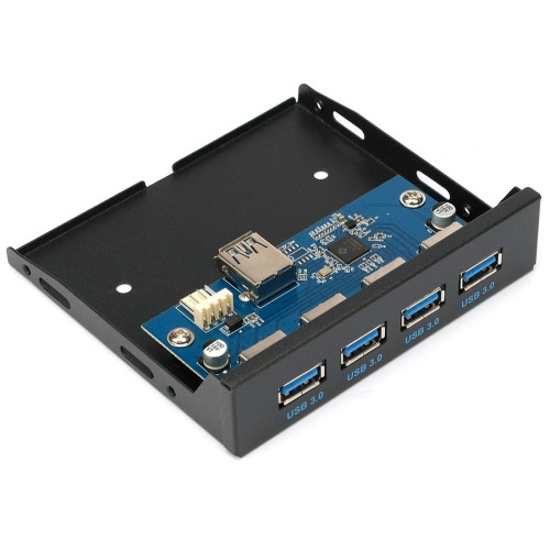 Адаптер Gembird Планка USB 3.0 на переднюю панель в отсек 3.5" 4xUSB-A 3.0