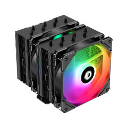 Вентилятор ID-COOLING SE-207-XT ARGB LGA20XX/1700/1200/115X/AM4 (8шт/кор, TDP 280W, PWM, черный, 7 тепл.трубок + медная база, 2 x FAN 120mm,  Addressable RGB LED) RET