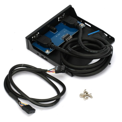 Адаптер Gembird Планка USB 3.0 на переднюю панель в отсек 3.5" 2xUSB-A 3.0 + 1x HD Audio