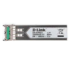 Модуль D-Link S380ZX/A1A Промышленный SFP-трансивер с 1 портом 1000Base-ZX для одномодового оптического кабеля (до 80 км)
