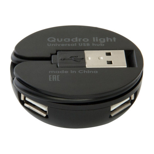 Концентратор Defender Универсальный USB разветвитель Quadro Light USB 2.0, 4 порта DEFENDER (832014)
