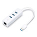 Концентратор TP-LINK UE330 Сетевой адаптер USB 3.0/Gigabit Ethernet c 3-портовым концентратором USB 3.0, 1 разъём USB 3.0, 1 гигабитный порт Ethernet, 3 порта USB 3.0, складной портативный дизайн, поддержка Plug and Play {100}
