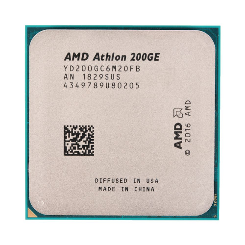 Центральный Процессор AMD Athlon 200GE OEM (Raven Ridge, 14nm, C2/T4/GPU3, Base 3,20GHz, Vega 3, L3 4Mb, TDP 35W, SAM4) OEM (600302)