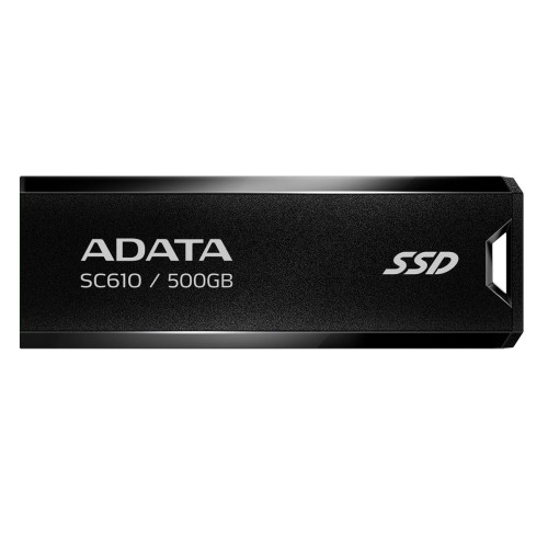 Твердотельный накопитель SSD ADATA 500GB SC610 BOXBLACK/RED  USB 3.2 Gen2 Type-A, 550/500, SC610-500G-CBK/RD