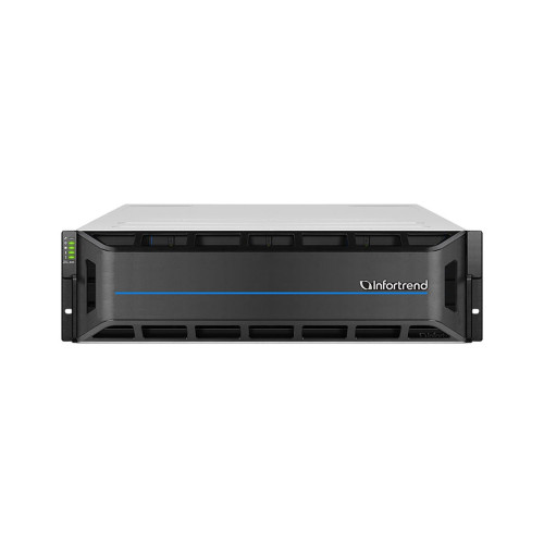 Платформа СХД Infortrend EonStor GS2016RTC0F0D-8U32 (16x3.5, 3U, High IOPS, Dual Redundant Controller incl: 4x4GB Cache, 8x1Gb iSCSI RJ-45, 4 FREE host board slots, 2x12Gb SAS ext ports, 2x(PSU 460W +FAN/SuperCap.+Flash module), Rackmount kit)