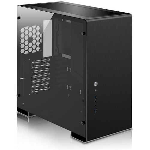 Корпус JONSBO U5 Black без БП, боковые панели из закаленного стекла, mini-ITX, micro-ATX, ATX, черный