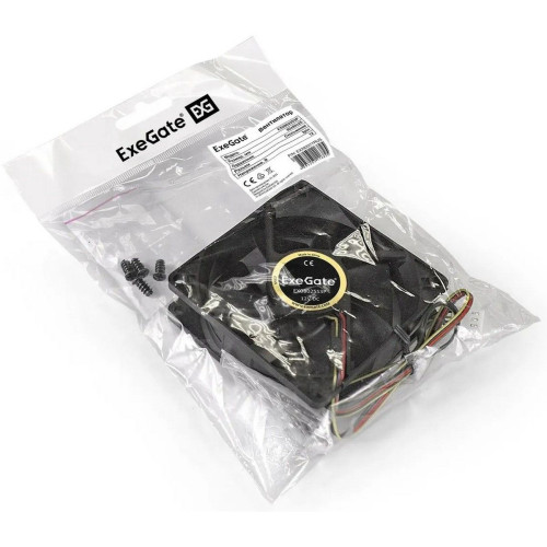 Вентилятор 12В DC ExeGate EX08025S3P (80x80x25 мм, Sleeve bearing (подшипник скольжения), 3pin, 1800RPM, 23dBA)