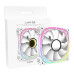 Cooling Fan White, 120x120x25mm, DC 12V, 650~1800RPM 10%, 12VDC, 0.25A, 47.2CFM 10%, Hydraulic