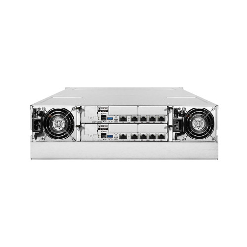 Платформа СХД Infortrend EonStor GS2016RTC0F0D-8U32 (16x3.5, 3U, High IOPS, Dual Redundant Controller incl: 4x4GB Cache, 8x1Gb iSCSI RJ-45, 4 FREE host board slots, 2x12Gb SAS ext ports, 2x(PSU 460W +FAN/SuperCap.+Flash module), Rackmount kit)
