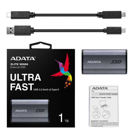 Твердотельный накопитель SSD ADATA  AELI-SE880 1TB USB 3.2 Gen2x2 Type-C