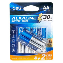 Элемент питания Deli AA LR6 4+2pcs (E82900)