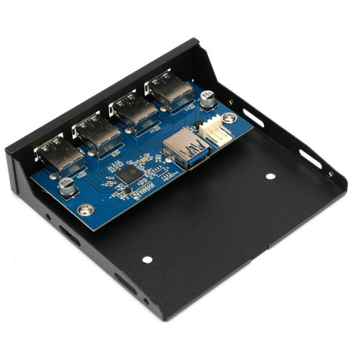 Адаптер Gembird Планка USB 3.0 на переднюю панель в отсек 3.5" 4xUSB-A 3.0