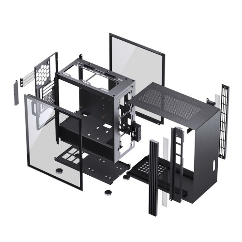 Корпус JONSBO U6 Black без БП, боковые панели из закаленного стекла, mini-ITX, micro-ATX, ATX черный