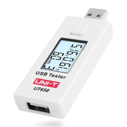 Прочие измерители UNI-T USB-тестер UT658 , измеряет напряжение, силу тока, реальную ёмкость аккумулятора (в мобильных ус-вах), суммарное время зарядки