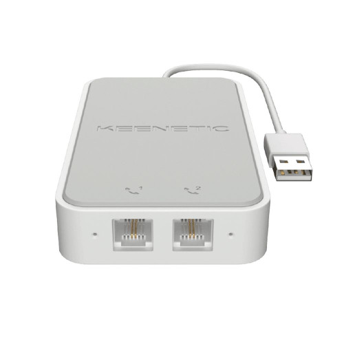 Адаптер KEENETIC Keenetic Linear (KN-3110) USB-адаптер для двух аналоговых телефонов (921417)