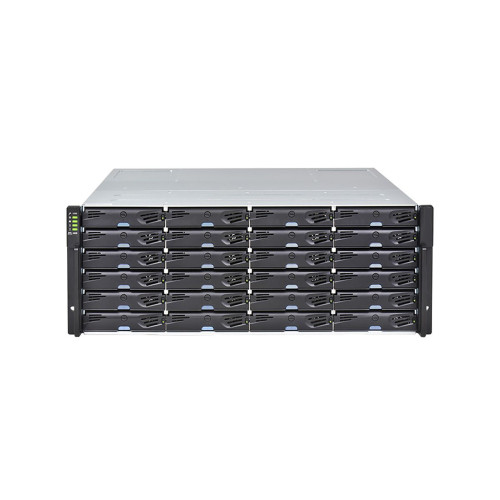 Платформа СХД Infortrend EonStor DS2024R2CB00B-8U32 (24x2.5, 2U, Dual Redundant Controller incl: 2x2GB, 8x1GbE iSCSI ports, 2xSAS3 ports, 2 FREE host board slots, 2x(SuperCap.+FlashModule/PSU 460W+FAN), Rackmount kit)