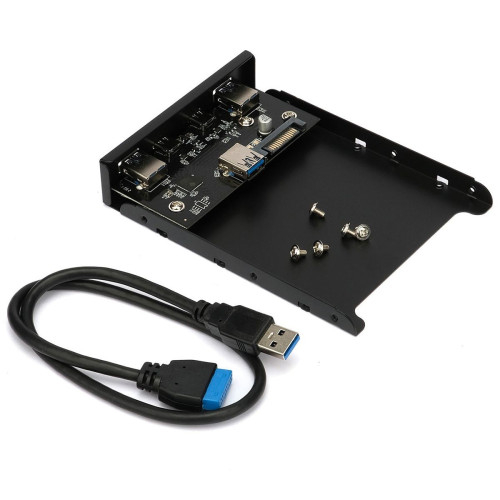 Адаптер Gembird Планка USB 3.0 на переднюю панель в отсек 3.5" 2xUSB-A 3.0 + 2xType-C