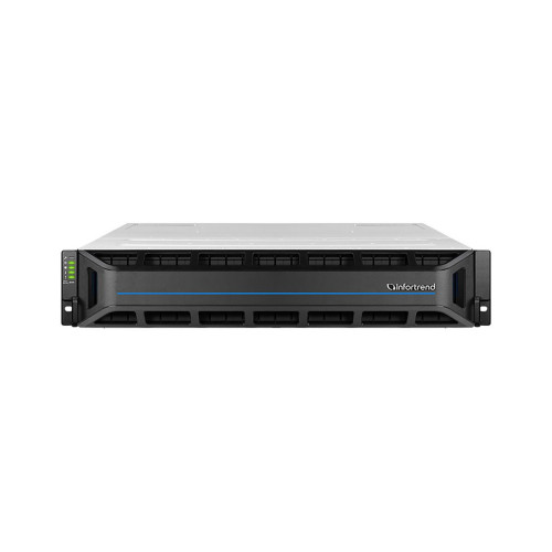 Платформа СХД Infortrend EonStor GS2024R0CBF0D-8U32 (24x2.5, 2U, Dual Redundant Controller incl: 4x4GB, 8x1Gb iSCSI RJ-45 ports, 4 FREE host board slots, 2x12Gb SAS ext ports, 2x (SuperCap+Flash/PSU 460W+FAN Module), Rackmount Kit)