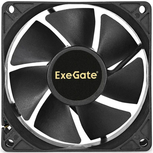 Вентилятор 12В DC ExeGate EX08025S3P (80x80x25 мм, Sleeve bearing (подшипник скольжения), 3pin, 1800RPM, 23dBA)