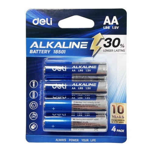 Элемент питания Deli AA LR6 4 (E18501)