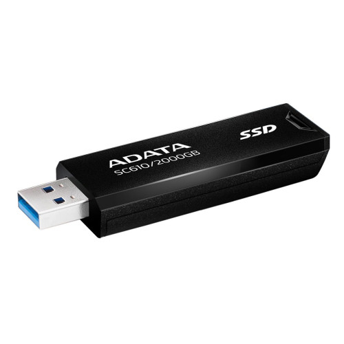 Твердотельный накопитель SSD ADATA 2TB SC610 BOXBLACK/RED  USB 3.2 Gen2 Type-A, 550/500, SC610-2000G-CBK/RD