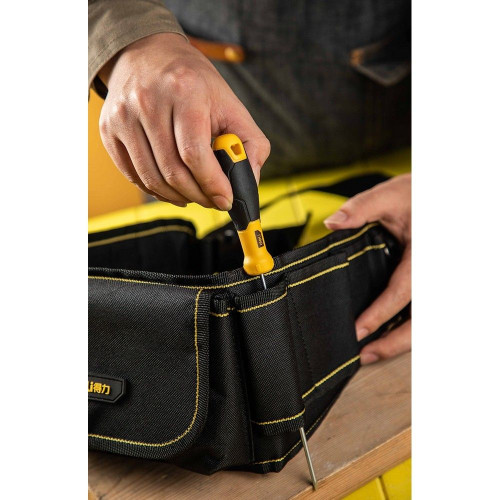 Ящики, сумки для инструментов Deli Пояс монтажника со сквозными карманами Deli DL5864 600 x 145 x 50 мм, 8+1 карманов, ткань Оксфорд 600D