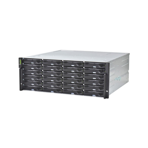 Платформа СХД Infortrend EonStor DS2024R2CB00B-8U32 (24x2.5, 2U, Dual Redundant Controller incl: 2x2GB, 8x1GbE iSCSI ports, 2xSAS3 ports, 2 FREE host board slots, 2x(SuperCap.+FlashModule/PSU 460W+FAN), Rackmount kit)