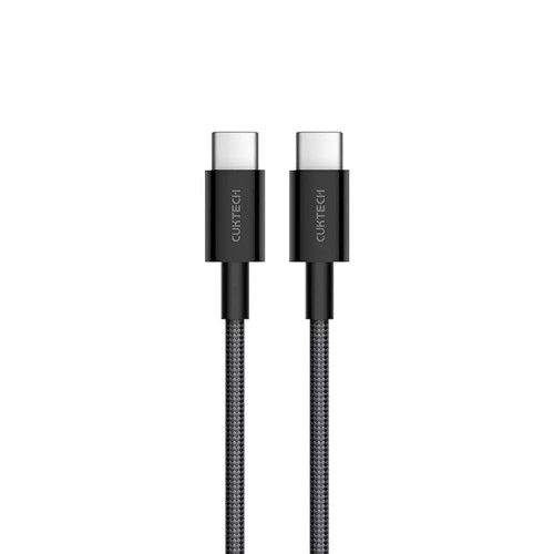 USB кабель CukTech Type-C to Type-C braided cable（1.5m）3A 60W black CTC315P