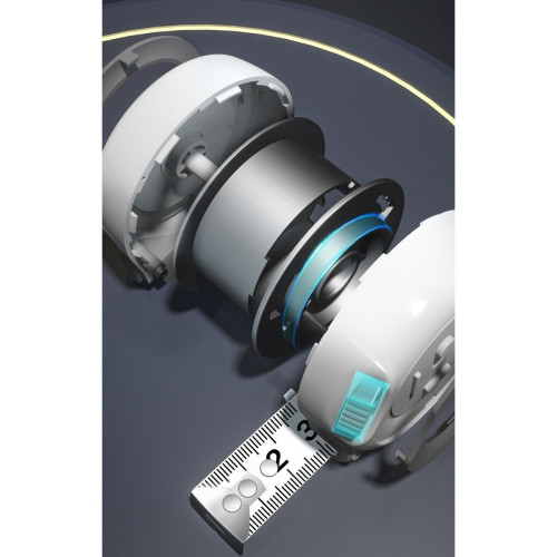 Рулетка "Home Series White" Deli H8105 5м х 19мм, клипса, шнурок, эксклюзивный дизайн