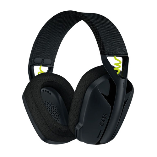 Гарнитура Logitech Гарнитура игровая Logitech G435 Black черная, беспроводная, накладной тип, дифузоры 40мм, 20 Гц - 20 кГц, USB Lightspeed + Bluetooth, кабель для зарядки USB-C - USB-A