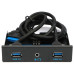 Адаптер Gembird Планка USB 3.0 на переднюю панель в отсек 3.5" 2xUSB-A 3.0 + 1x HD Audio