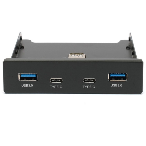 Адаптер Gembird Планка USB 3.0 на переднюю панель в отсек 3.5" 2xUSB-A 3.0 + 2xType-C