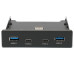Адаптер Gembird Планка USB 3.0 на переднюю панель в отсек 3.5" 2xUSB-A 3.0 + 2xType-C