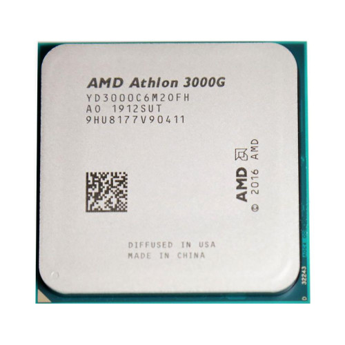 Центральный Процессор AMD Athlon 3000G OEM (Picasso, 14nm, C2/T4/GPU3, Base 3,50GHz, Vega 3, L3 4Mb, TDP 35W, SAM4) (YD3000C6M2OFH) OEM