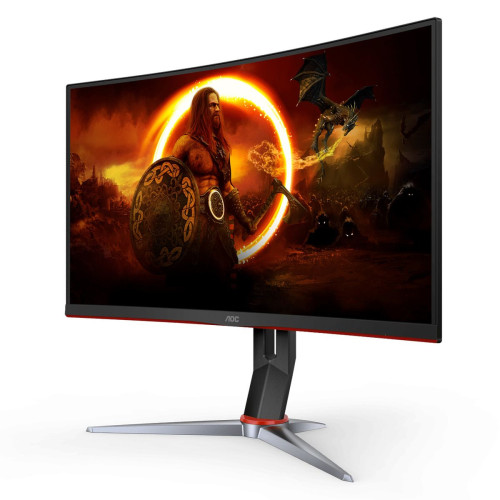 Монитор 27" AOC CQ27G2S Black (VA, 2560x1440, HDMI+HDMI+DP, 1 ms, 178°/178°, 250 cd/m, 4000:1, 165Hz, Curved 1500R)